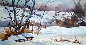 Painting a Snow Scene in Watercolour