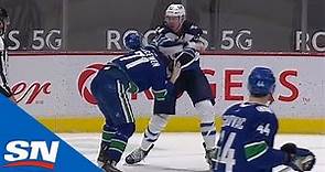 Logan Stanley Takes On Zack MacEwan In First Career NHL Fight