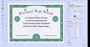 How to create and print High School Diploma