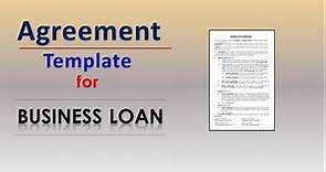 Business Loan Agreement Template | Loan Contract Template between Borrower and Lender