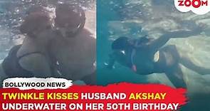 Twinkle Khanna KISSES husband Akshay Kumar underwater on her 50th birthday