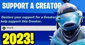 How to Get a SUPPORT-A-CREATOR CODE in Fortnite 2023!