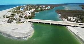 Sanibel Florida - Blind Pass Beach Aerial View