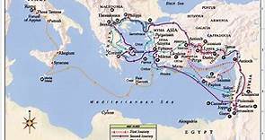 Guía de los viajes de san Pablo según el mapa de hoy - Primeros Cristianos