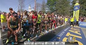2017 Boston Marathon Elite Men's Race Start