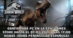 Jurassic World Evolution gratis para PC en la Epic Game Store hasta el 01-01-2021 (17 H Penin Españ)