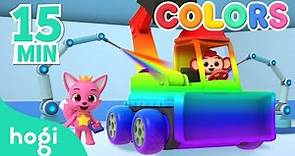 Learn Colors with Cars｜15 min｜Learn Colors for Children | Compilation | 3D Kids｜Hogi Colors