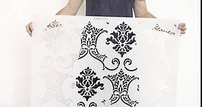 STENCILIT® Baroque Wall Stencil for Painting - XL Stencil 24 x 39.5 in, Victorian Wall Stencils for Painting Large Pattern, Damask Large Wall Stencils