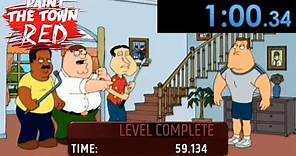 Paint the Town Red Family Guy - Joe Fight (Speedrun) WR 1:00.340