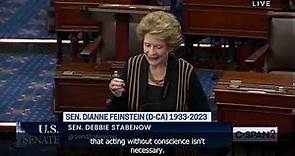 Senator Stabenow Honors the Life and Legacy of Senator Dianne Feinstein