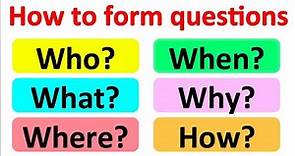 Who, What, Where, When, Why & How❓| Learn with examples