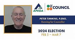 Peter Timmins P.Eng., is running for Councillor in the 2024 APEGA Council Election