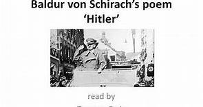 Baldur von Schirach’s poem "Hitler"