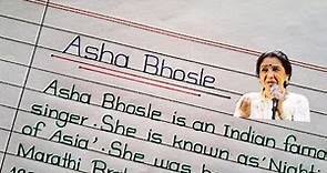 Asha Bhosle Biography in English || About Asha Bhosle