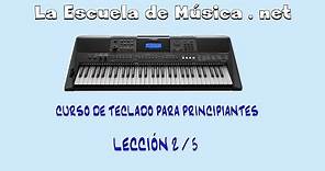 Curso de piano , lección 2-5 , ejercicio con grupos de tres notas - Yamaha PSR-E453