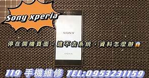 Sony Xperia手機停在開機頁面，進不了系統，保住資料維修。
