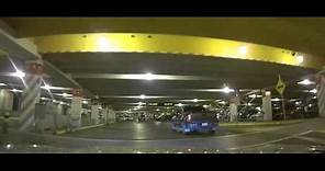 Driving into Short term Parking Garage at Calgary Airport in Canada