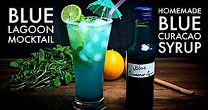 How to Make Blue Curacao Syrup Recipe| Homemade Blue Lagoon Mocktail