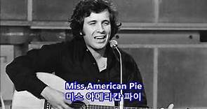 American Pie - Don McLean: with Lyrics(가사번역)|| 아메리칸 파이