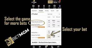 How to place a bet on Bet MGM Sports Book App | 2021