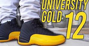 AIR JORDAN 12 "UNIVERSITY GOLD" "GARY PAYTON PE" REVIEW AND ON FOOT IN 4K !
