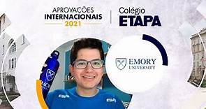 Emory University - Álvaro Vieira Gonçalves Vaz | Aprovações Internacionais 2021