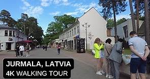 City walks series - Jūrmala, Latvia (Jomas street. 4K walking tour)