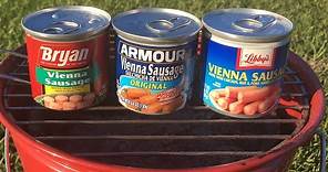 Grilling Vienna Sausage: Armour, Bryan, Libby’s on the Coleman Party Pail