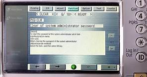 How to reset in Canon imageRUNNER System Manager ID, Password, Counters, Errors. Service Mode