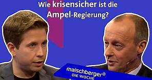 Kevin Kühnert (SPD) und Friedrich Merz (CDU) im Gespräch | maischberger. die woche