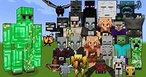 Emerald Golem vs Every mob in Minecraft - Minecraft mob battle - Emerald Golem vs All Mobs