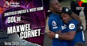 Goal Maxwel Cornet - Sheffield United v. West Ham 23-24 | Premier League | Telemundo Deportes