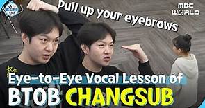[C.C.] BTOB's lead vocalist CHANGSUB teaching how to sing well #BTOB #CHANGSUB