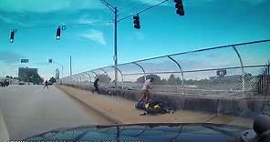 Incredible footage of motorcycle crash in downtown Atlanta