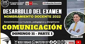 DESARROLLO DEL EXAMEN DE COMUNICACIÓN | NOMBRAMIENTO DOCENTE 2022 (11/12/22) PARTE 1