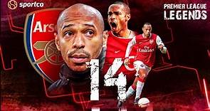 Thierry Henry:  Player Profile | Career Stats | Goals for Arsenal | Playing Career | Premier League Stats | Titles | Trophies | Records | Golden Boots | Total Goals