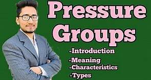 what are pressure groups? meaning, characteristics of pressure groups? types of pressure groups