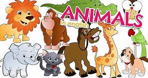 Nombres de los ANIMALES EN INGLÉS para niños - Vocabulario (Animals in english for kids)
