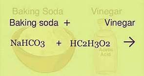 Chemical Reaction Of Baking Soda And Vinegar (Sodium Bicarbonate And Acetic Acid)