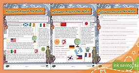 Halloween Around The World Reading Comprehension (Ages 9 - 10)