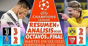 RESUMEN de la CHAMPIONS LEAGUE hoy (2021) 🏆 OCTAVOS de FINAL 🔥 Resultado JUVENTUS vs PORTO (3-2) ⚽️