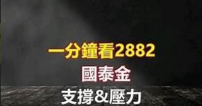 【支撐與壓力】一分鐘快速了解2882國泰金，支撐與壓力 #2882 #存股 #金融股