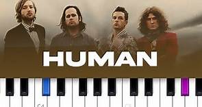 The Killers - Human (piano tutorial)