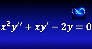 110. Ecuación diferencial de Cauchy Euler EJERCICIO RESUELTO