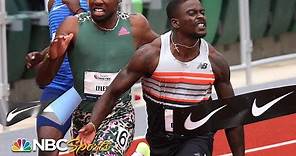 Trayvon Bromell rockets off line, holds Lyles off in 100m at USATF Grand Prix Eugene | NBC Sports