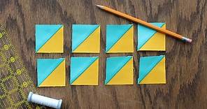 How to Make 8 Triangle-Squares at One Time