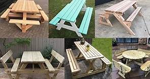 60 DIY Picnic Tables to Make Your Backyard Spring-Ready