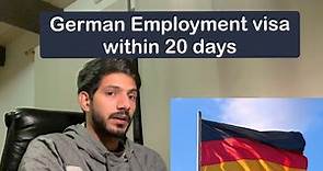 How to get German Employment Visa within 20 days