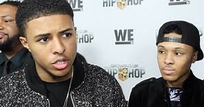 Diggy Simmons & Russell Simmons II interview "Growing Up Hip Hop" Premiere in NYC