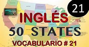VOCABULARIO DE INGLES # 21(50 U.S STATE ABBREVIATIONS) - 50 estados de los Estados Unidos